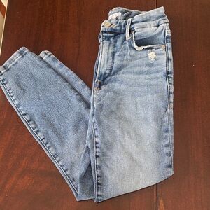 Good American Light Blue Straight Leg Jeans
